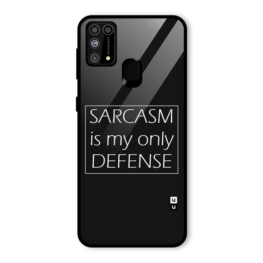 Sarcasm Defence Glass Back Case for Galaxy F41