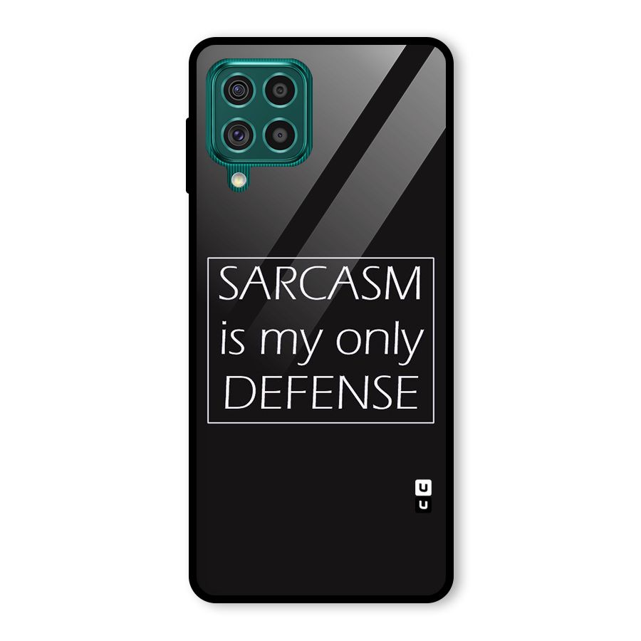 Sarcasm Defence Glass Back Case for Galaxy F62