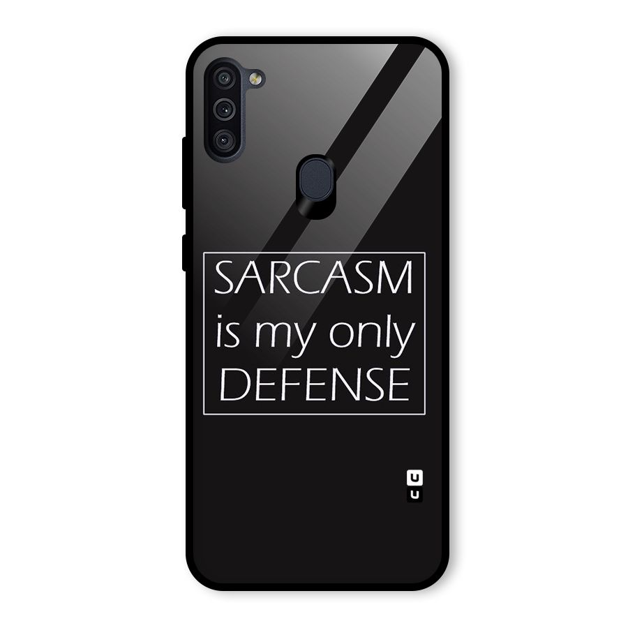 Sarcasm Defence Glass Back Case for Galaxy M11