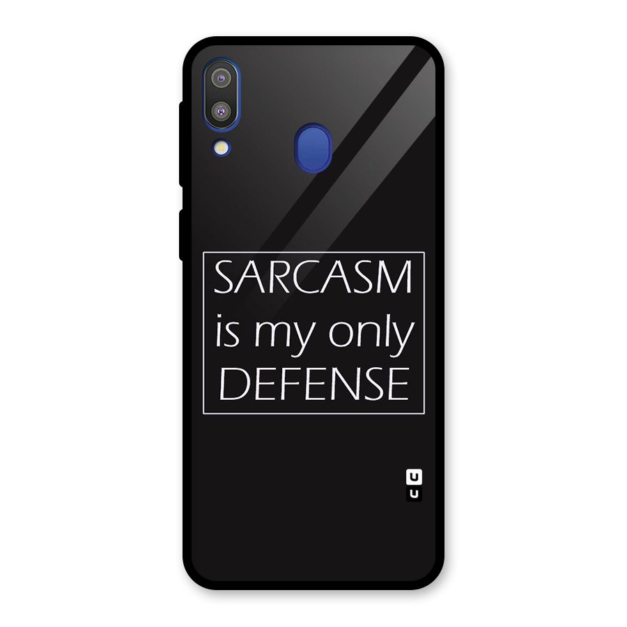 Sarcasm Defence Glass Back Case for Galaxy M20
