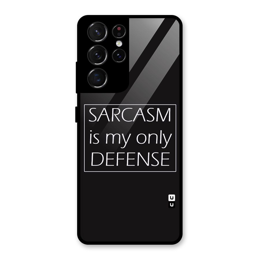 Sarcasm Defence Glass Back Case for Galaxy S21 Ultra 5G