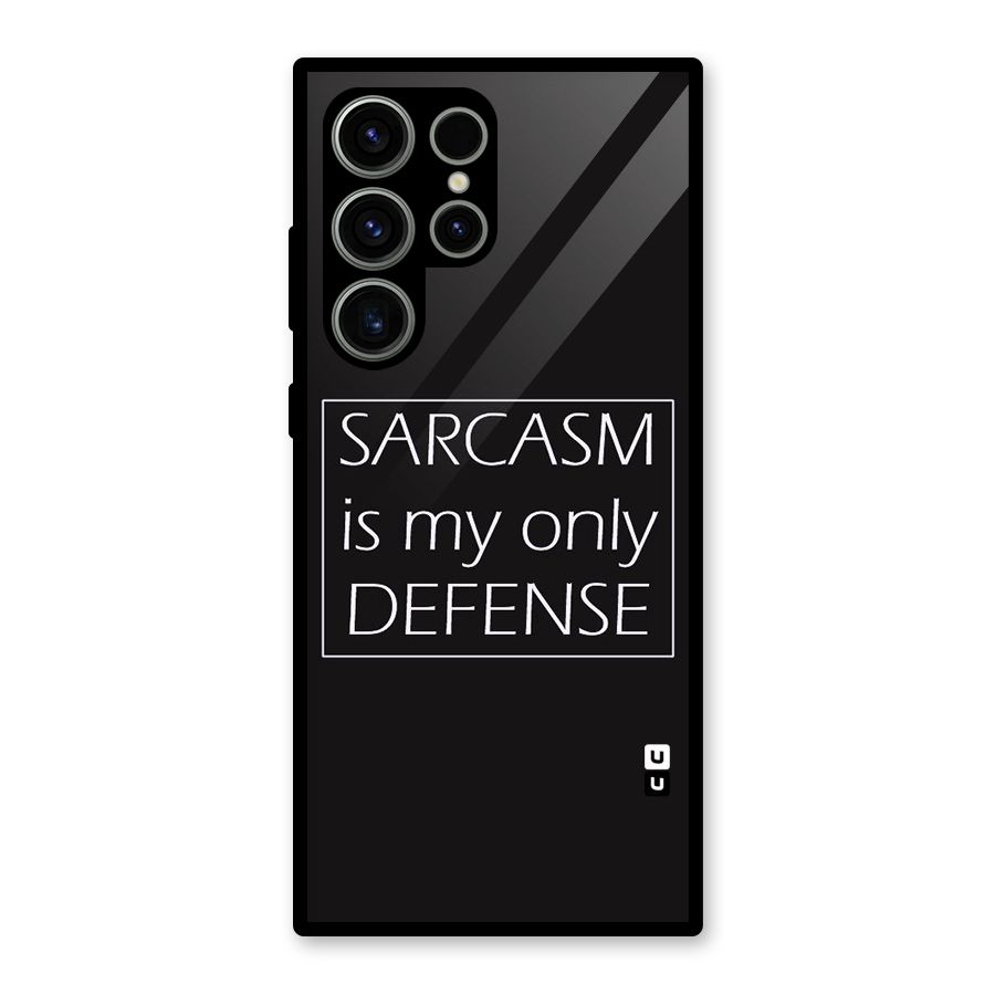 Sarcasm Defence Glass Back Case for Galaxy S23 Ultra