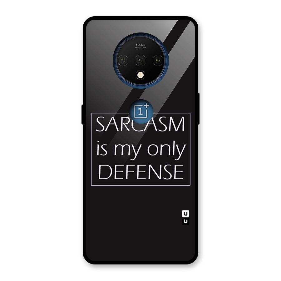 Sarcasm Defence Glass Back Case for OnePlus 7T