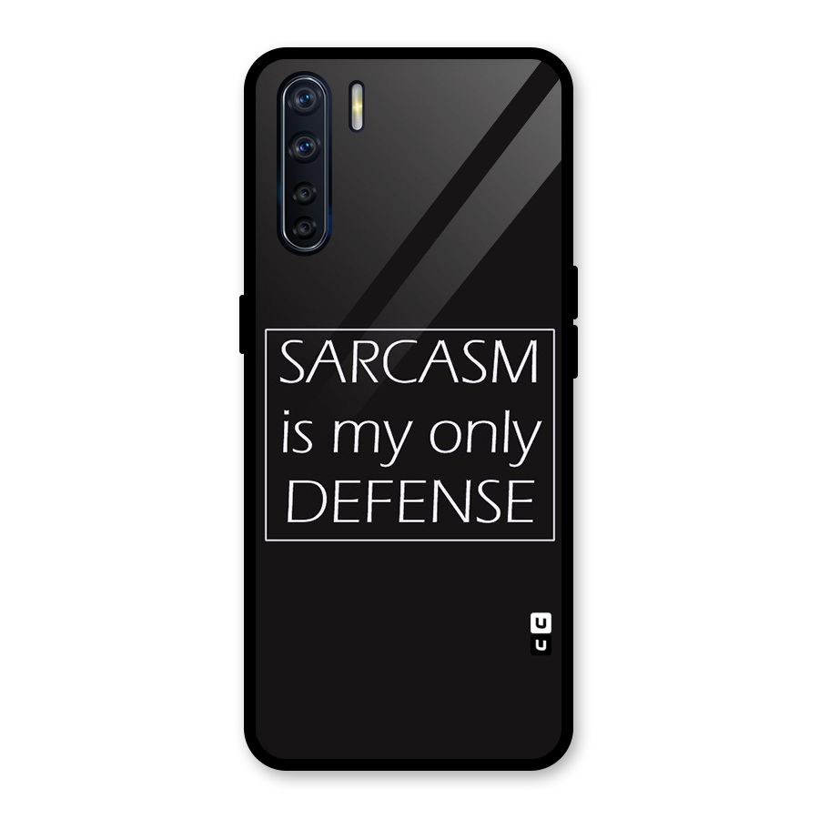Sarcasm Defence Glass Back Case for Oppo F15