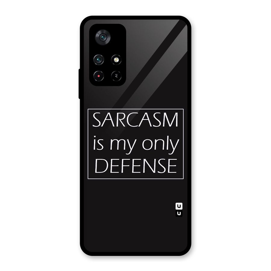 Sarcasm Defence Glass Back Case for Poco M4 Pro 5G
