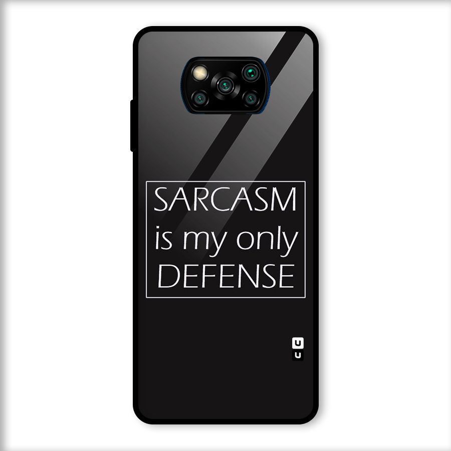 Sarcasm Defence Glass Back Case for Poco X3