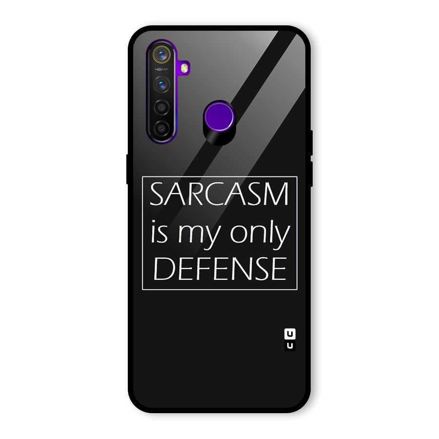 Sarcasm Defence Glass Back Case for Realme 5 Pro