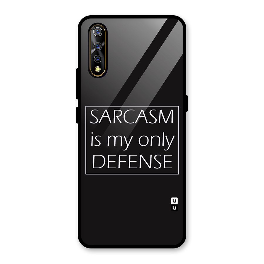 Sarcasm Defence Glass Back Case for Vivo S1