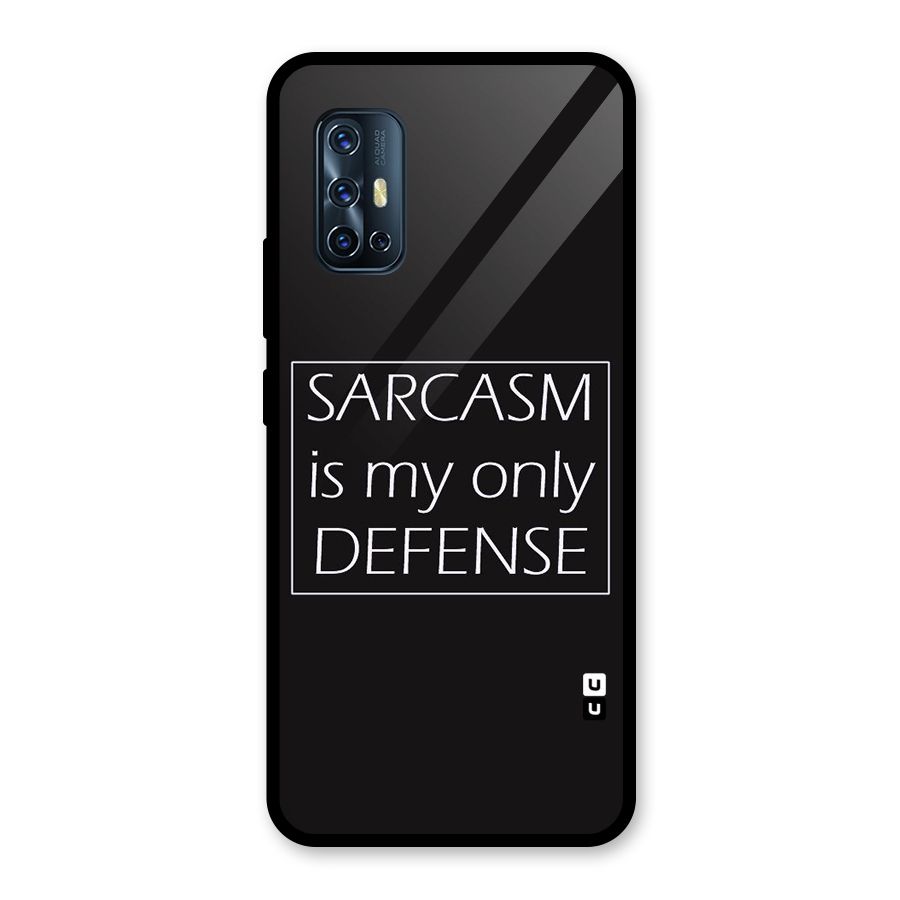 Sarcasm Defence Glass Back Case for Vivo V17