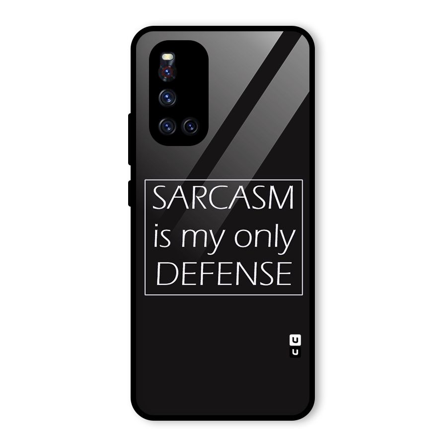 Sarcasm Defence Glass Back Case for Vivo V19