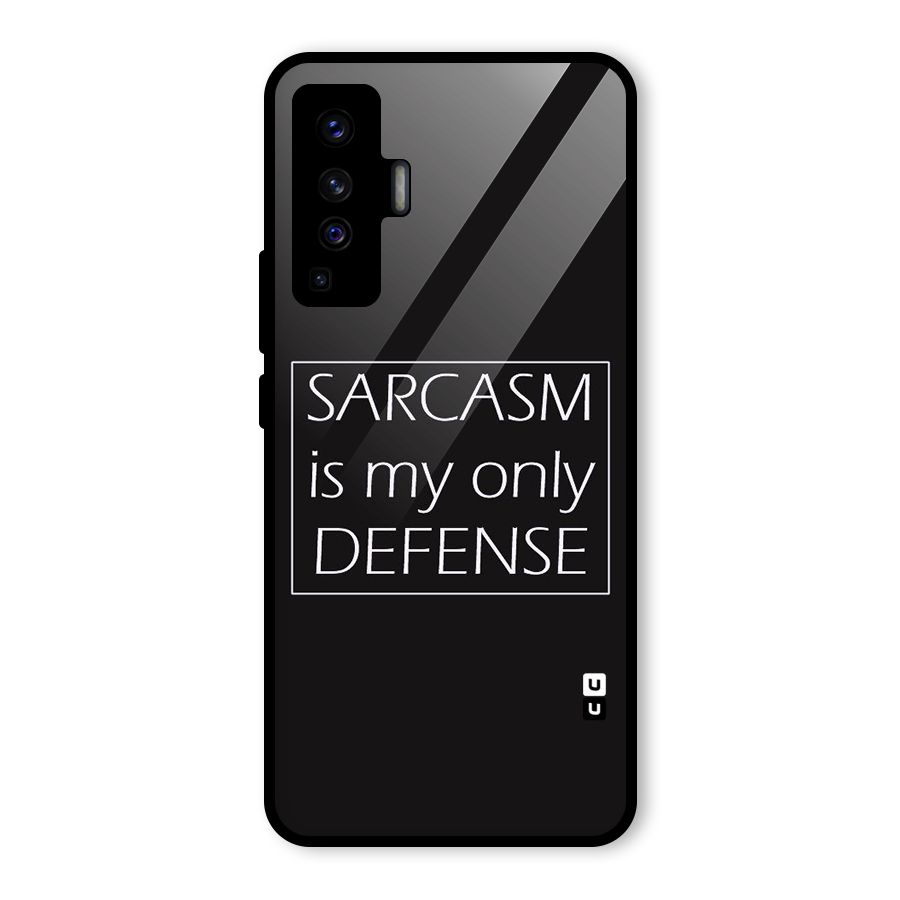 Sarcasm Defence Glass Back Case for Vivo X50