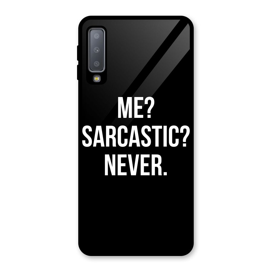 Sarcastic Quote Glass Back Case for Galaxy A7 (2018)