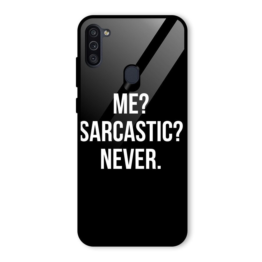 Sarcastic Quote Glass Back Case for Galaxy M11