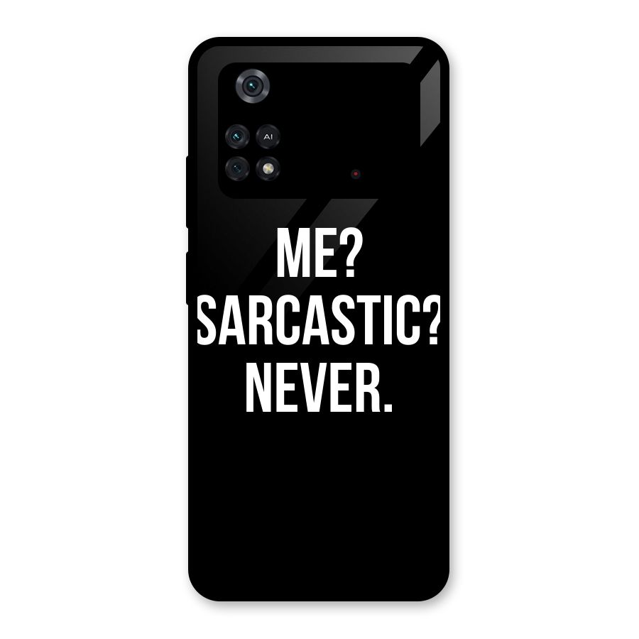 Sarcastic Quote Glass Back Case for Poco M4 Pro 4G