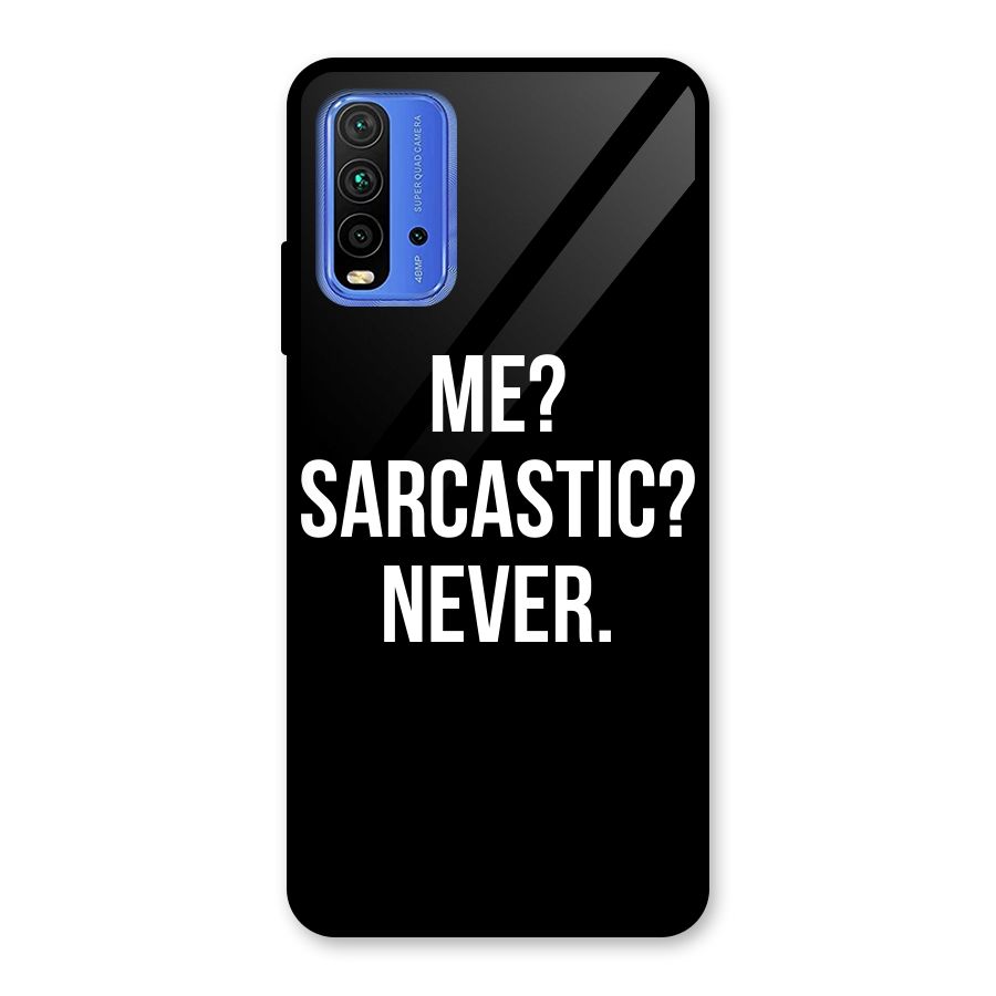 Sarcastic Quote Glass Back Case for Redmi 9 Power