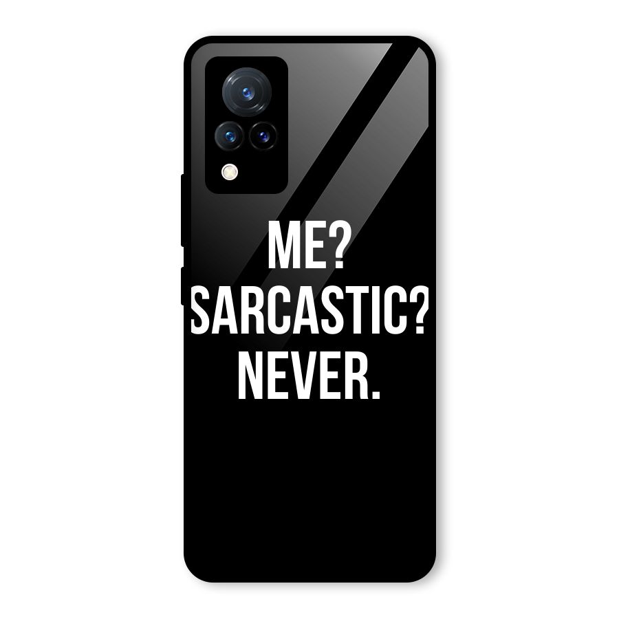 Sarcastic Quote Glass Back Case for Vivo V21 5G