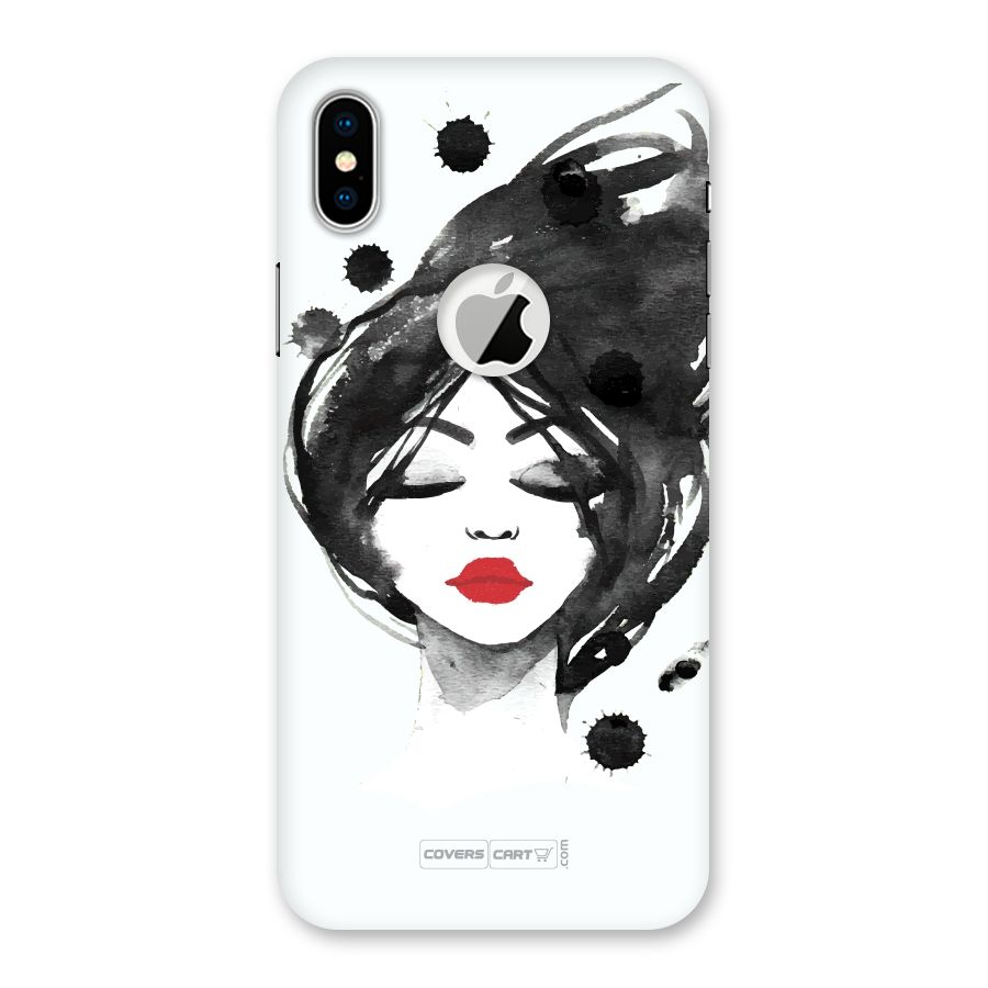 Sassy Girl Back Case for iPhone X Logo Cut