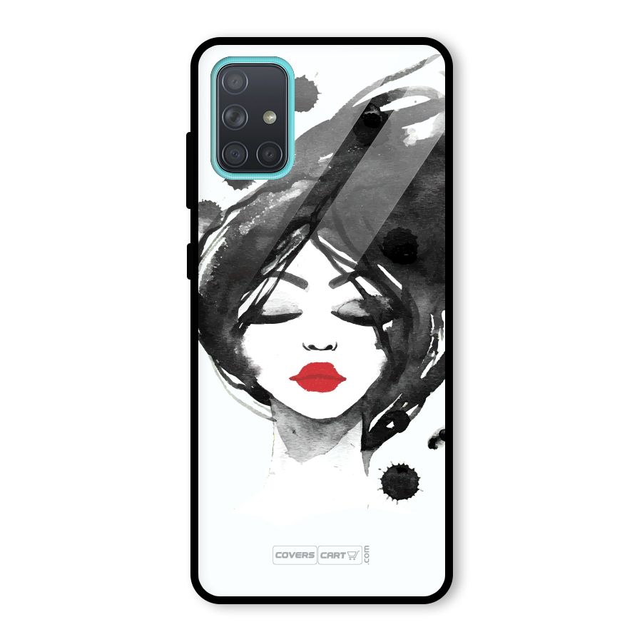 Sassy Girl Glass Back Case for Galaxy A71