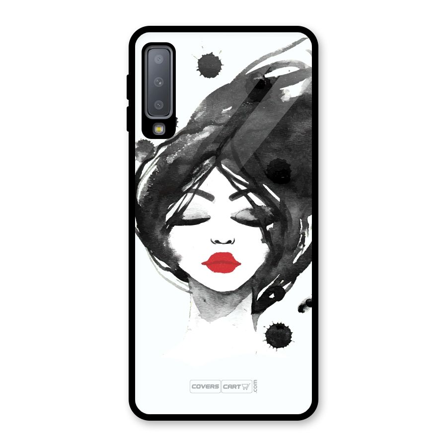 Sassy Girl Glass Back Case for Galaxy A7 (2018)