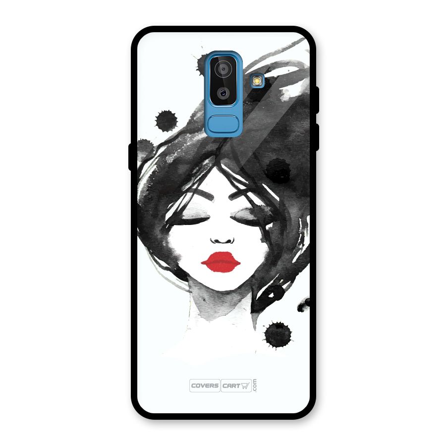 Sassy Girl Glass Back Case for Galaxy J8