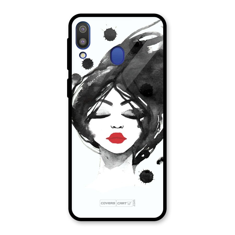 Sassy Girl Glass Back Case for Galaxy M20
