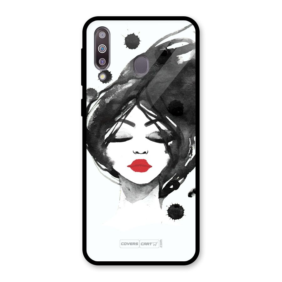 Sassy Girl Glass Back Case for Galaxy M30