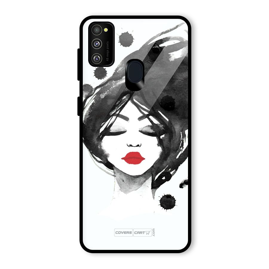 Sassy Girl Glass Back Case for Galaxy M30s