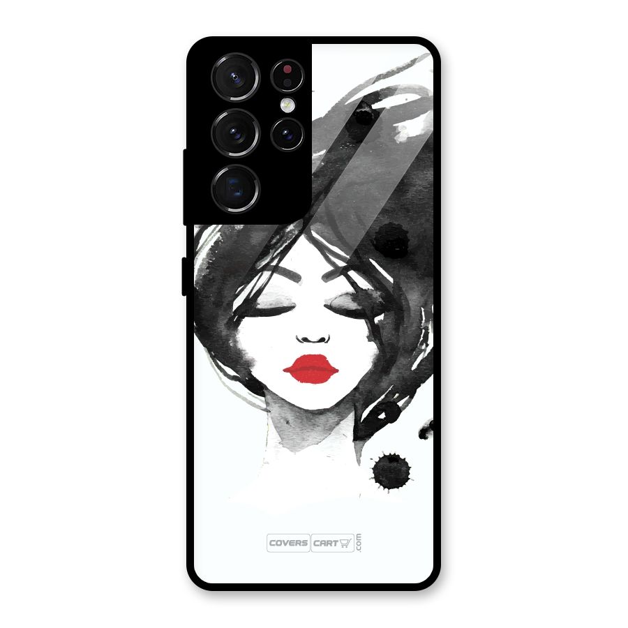 Sassy Girl Glass Back Case for Galaxy S21 Ultra 5G