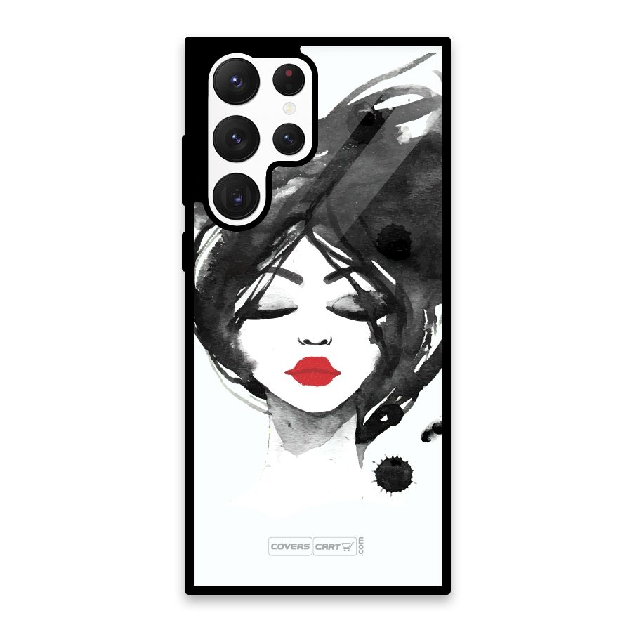 Sassy Girl Glass Back Case for Galaxy S22 Ultra 5G