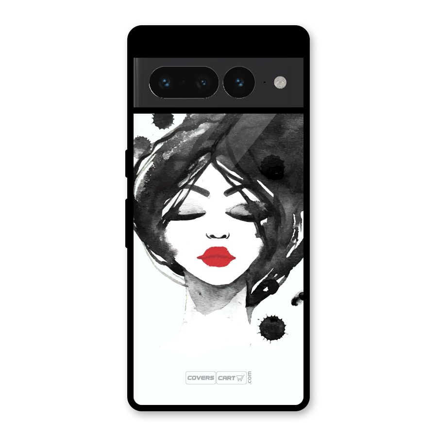 Sassy Girl Glass Back Case for Google Pixel 7 Pro