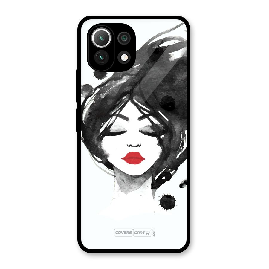 Sassy Girl Glass Back Case for Mi 11 Lite NE 5G