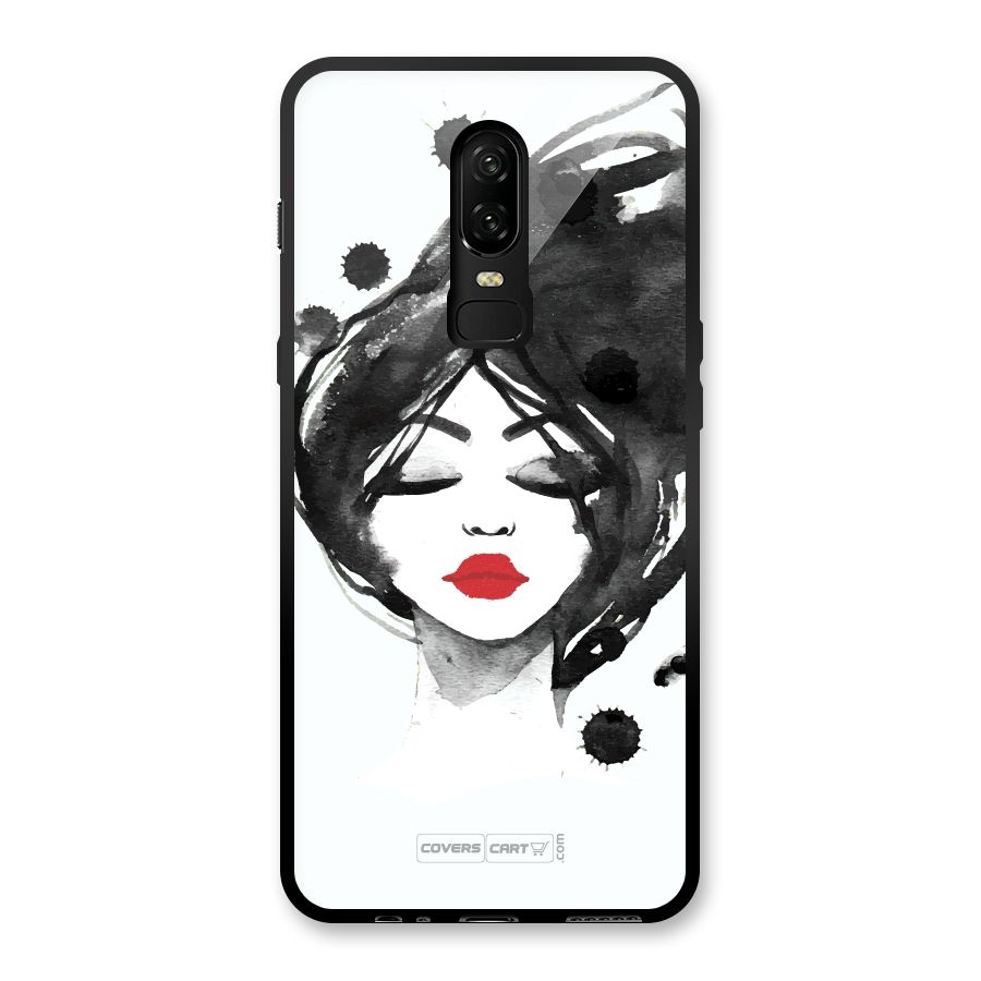 Sassy Girl Glass Back Case for OnePlus 6