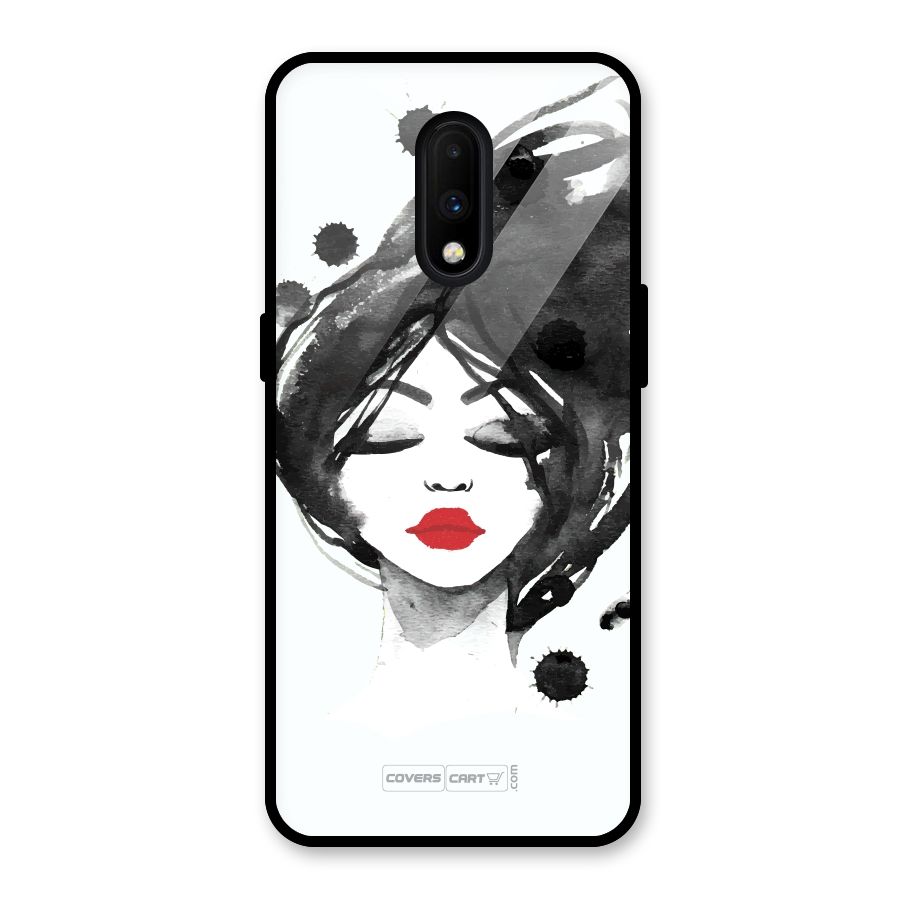 Sassy Girl Glass Back Case for OnePlus 7