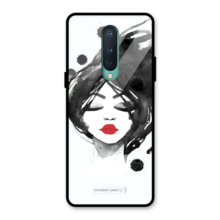 Sassy Girl Glass Back Case for OnePlus 8