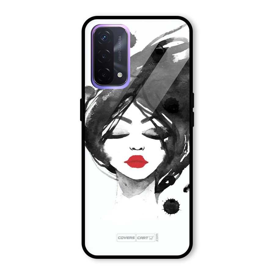 Sassy Girl Glass Back Case for Oppo A74 5G