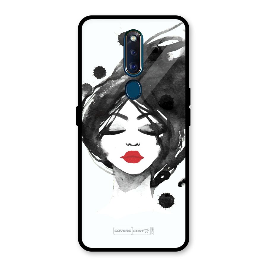 Sassy Girl Glass Back Case for Oppo F11 Pro