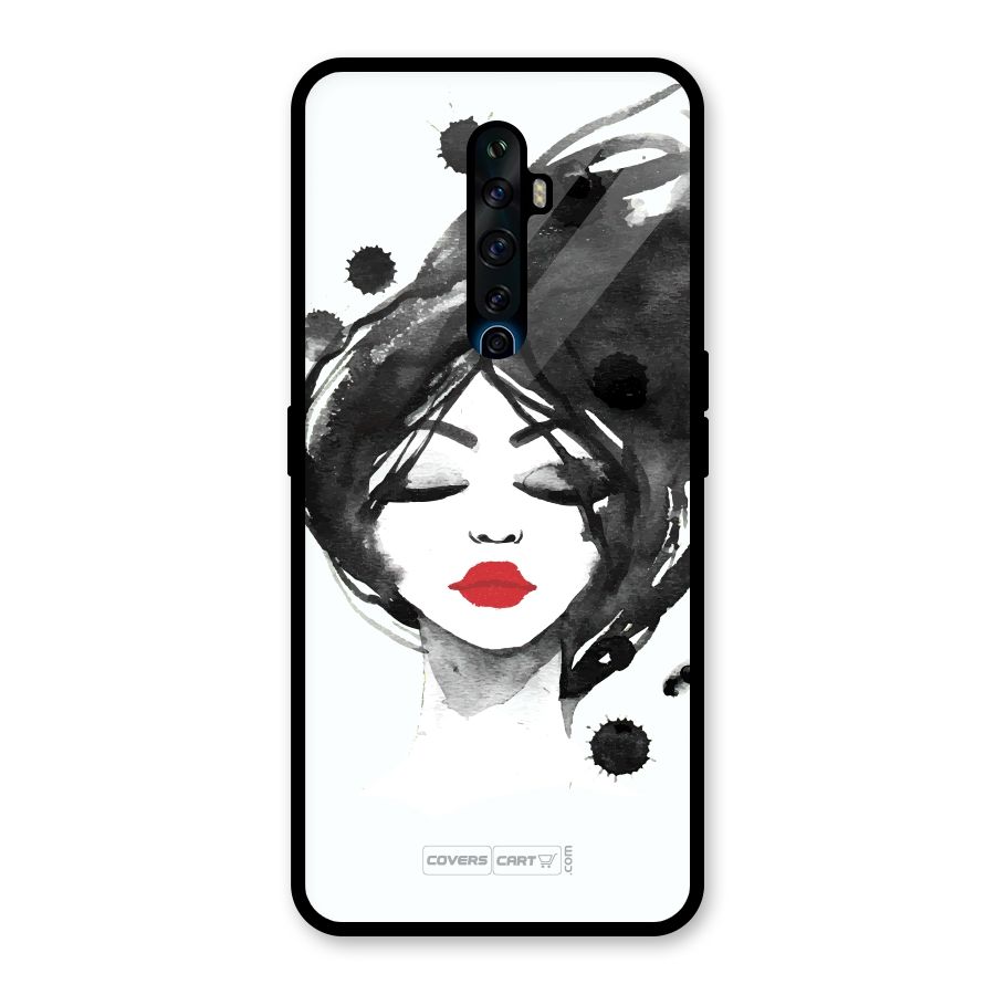 Sassy Girl Glass Back Case for Oppo Reno2 F