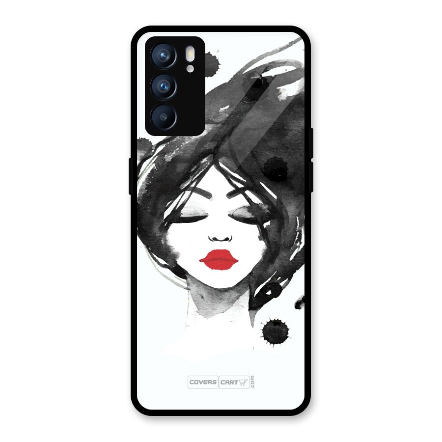Sassy Girl Glass Back Case for Oppo Reno6 5G
