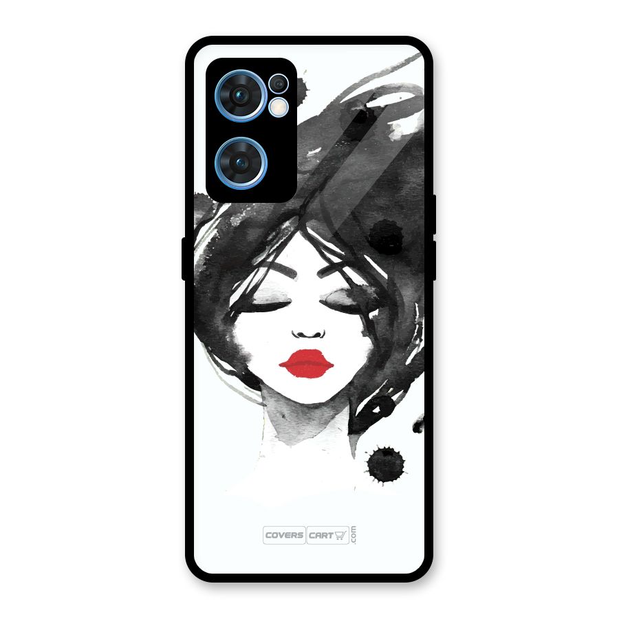 Sassy Girl Glass Back Case for Oppo Reno7 5G