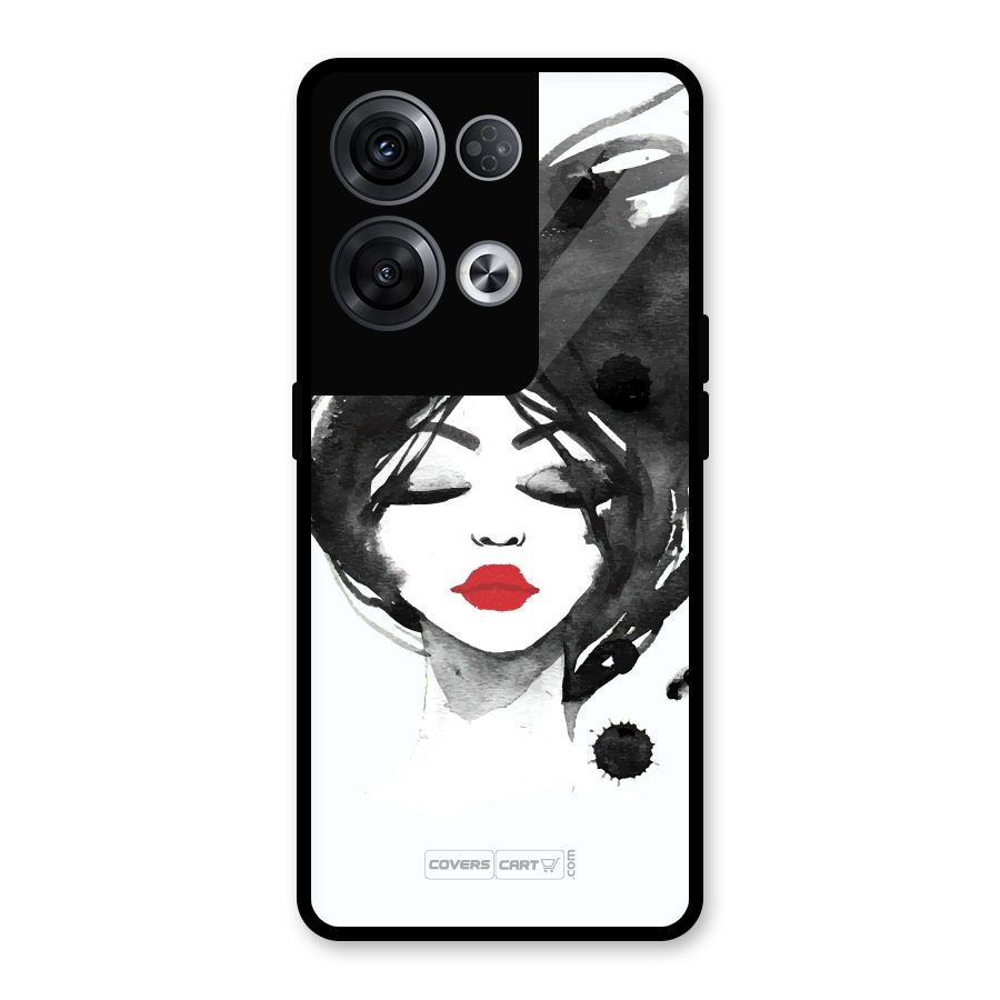 Sassy Girl Glass Back Case for Oppo Reno8 Pro 5G