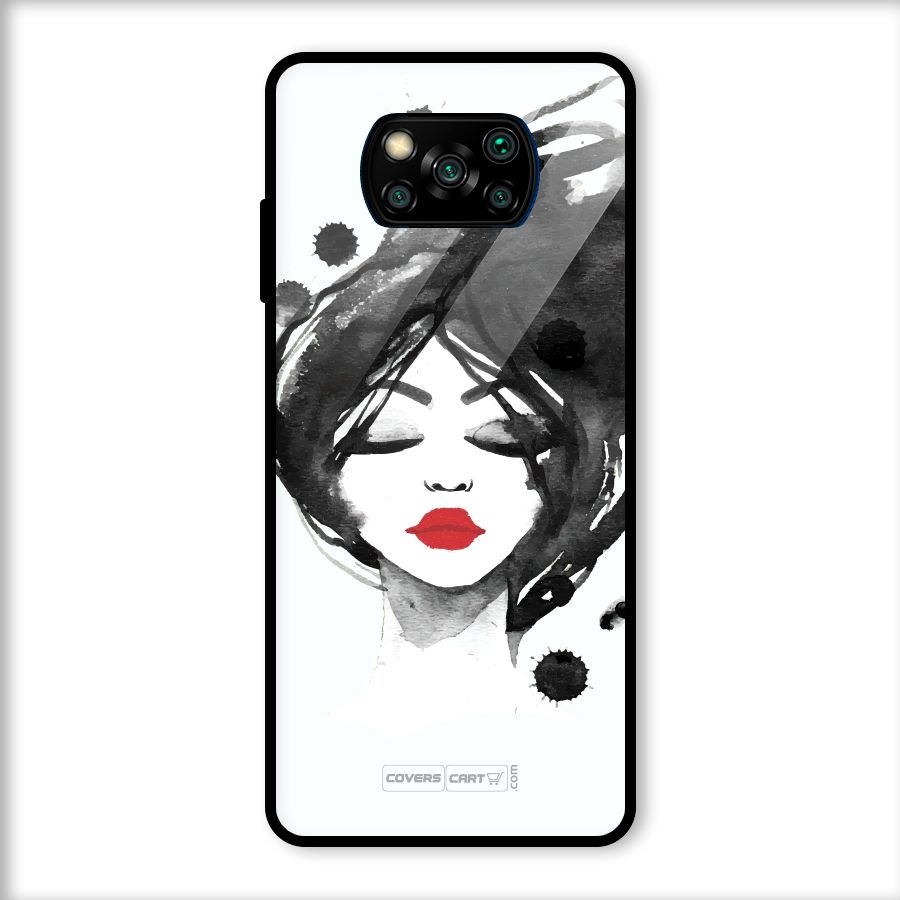 Sassy Girl Glass Back Case for Poco X3