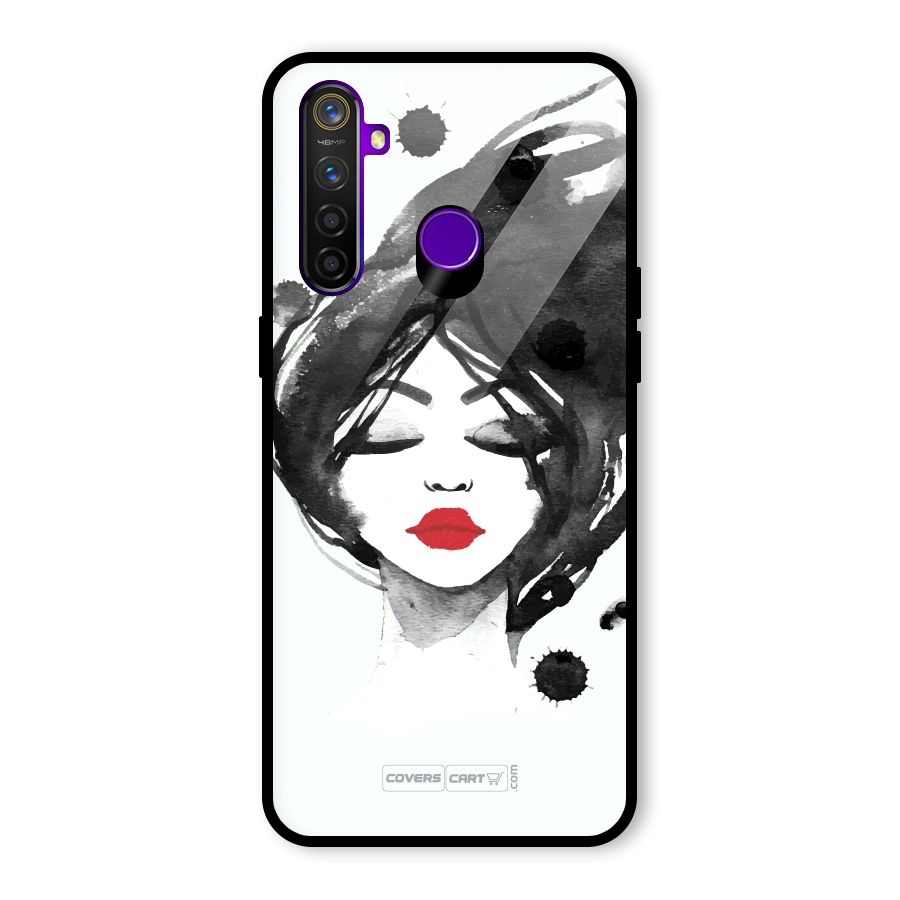 Sassy Girl Glass Back Case for Realme 5 Pro