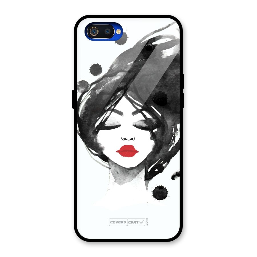 Sassy Girl Glass Back Case for Realme C2