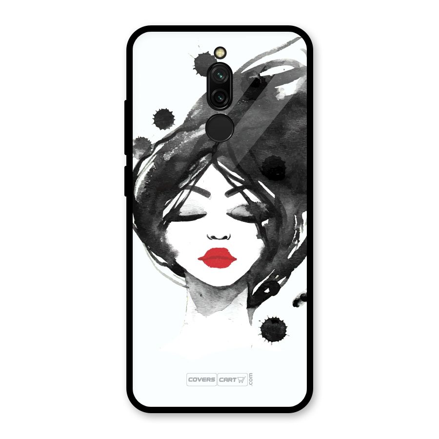 Sassy Girl Glass Back Case for Redmi 8
