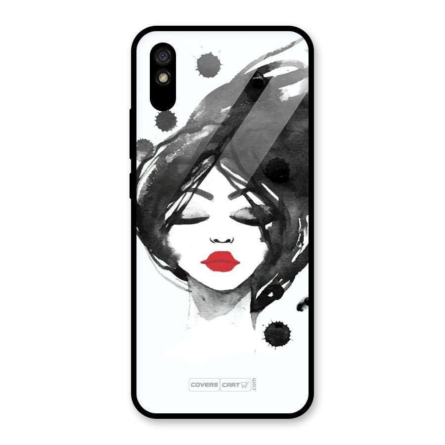 Sassy Girl Glass Back Case for Redmi 9A