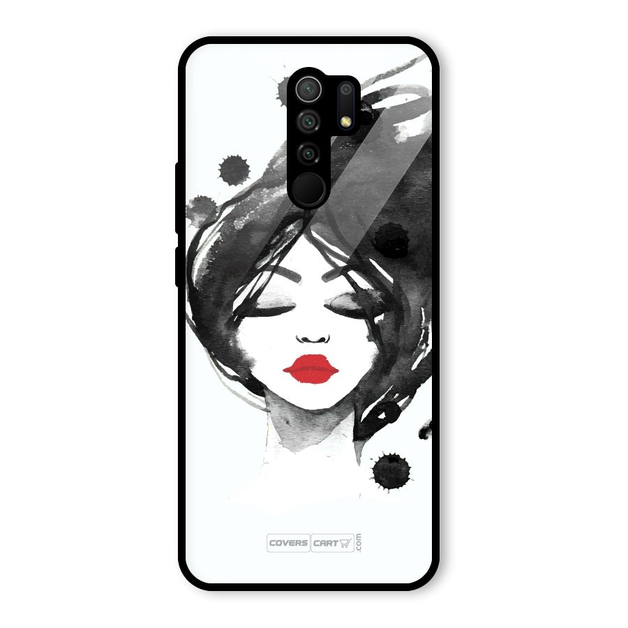 Sassy Girl Glass Back Case for Redmi 9 Prime