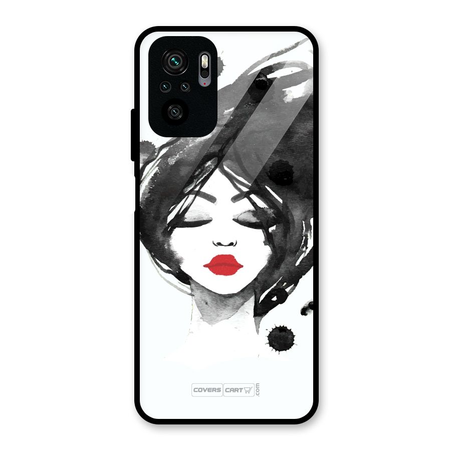 Sassy Girl Glass Back Case for Redmi Note 10S