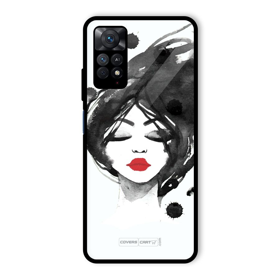 Sassy Girl Glass Back Case for Redmi Note 11 Pro Plus 5G
