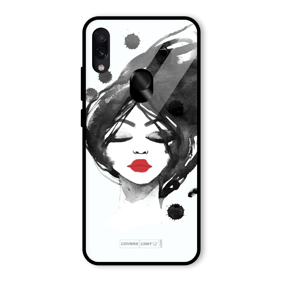 Sassy Girl Glass Back Case for Redmi Note 7 Pro