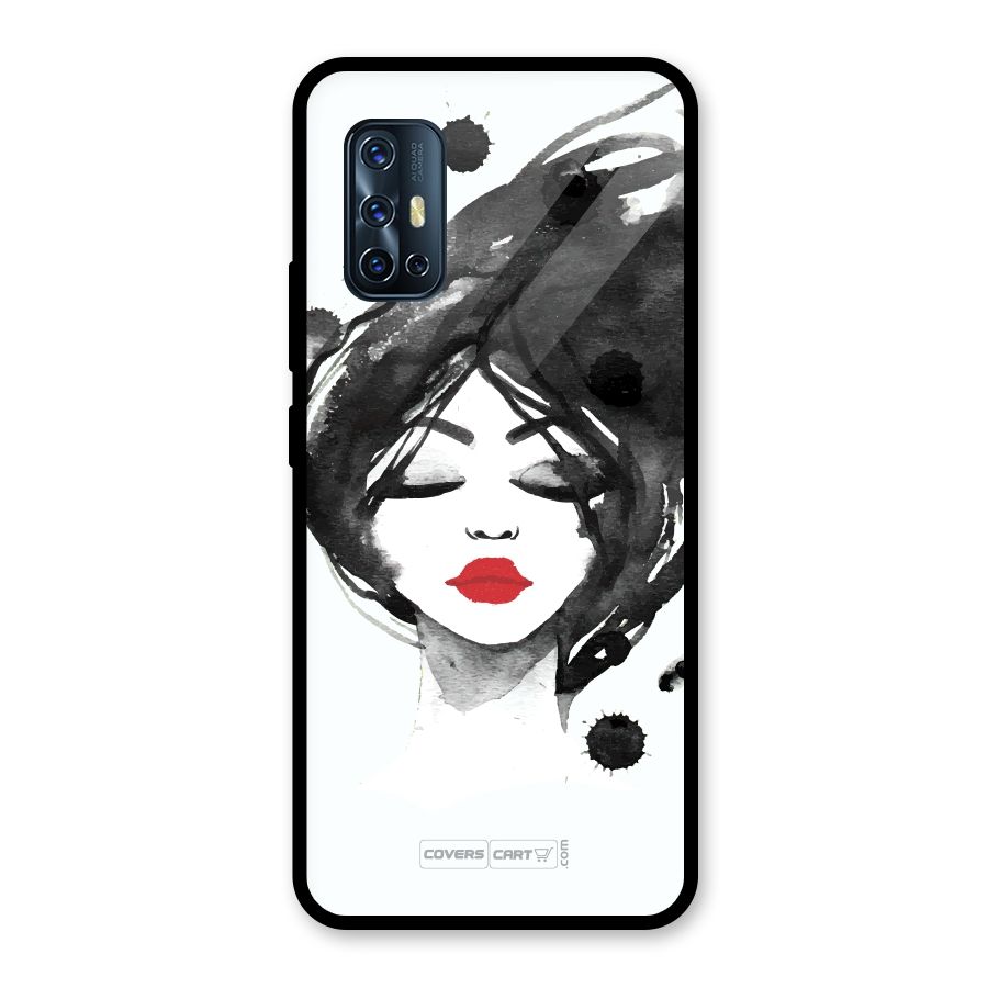 Sassy Girl Glass Back Case for Vivo V17